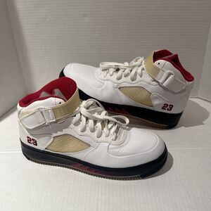 Size 10.5 - Air Jordan Fusion 5 White 318608-161 Authentic OG DS